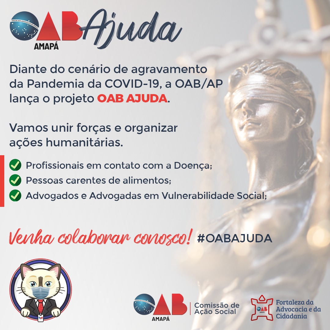 OAB/AP cria grupo OAB Ajuda para auxiliar na causa contra o COVID-19